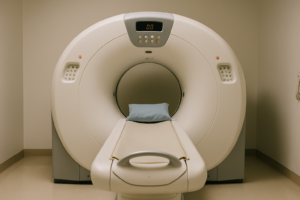 CT scanner from a hospital room