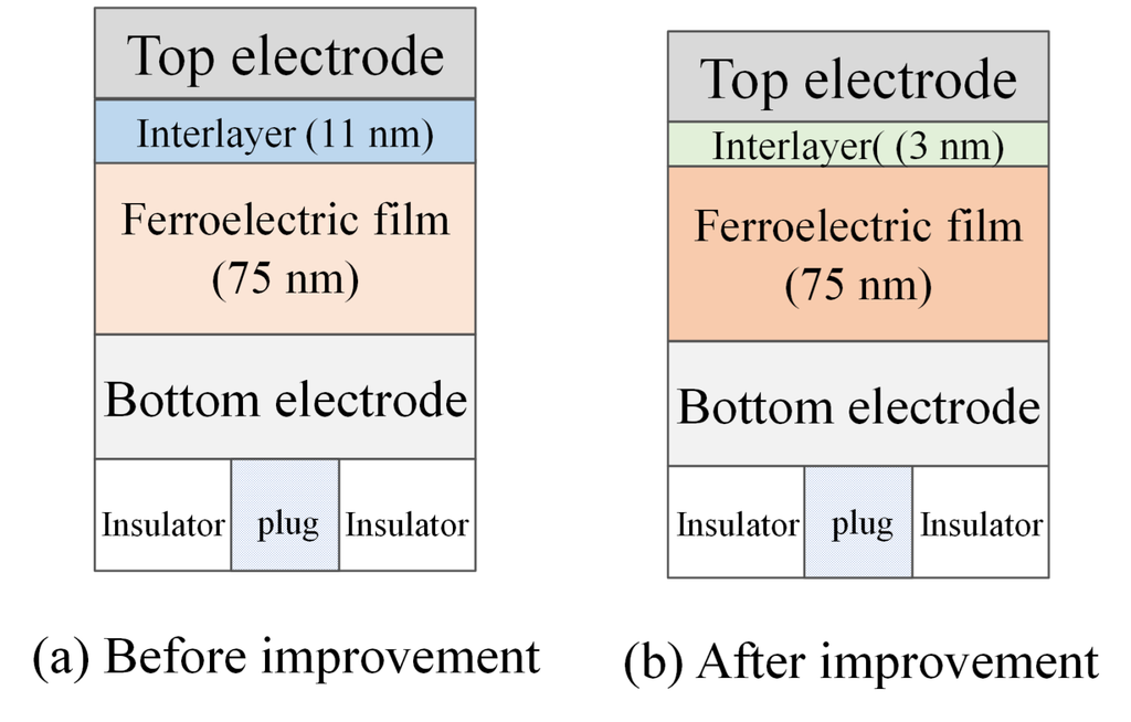 圖2 強誘電體電容器的剖面結構